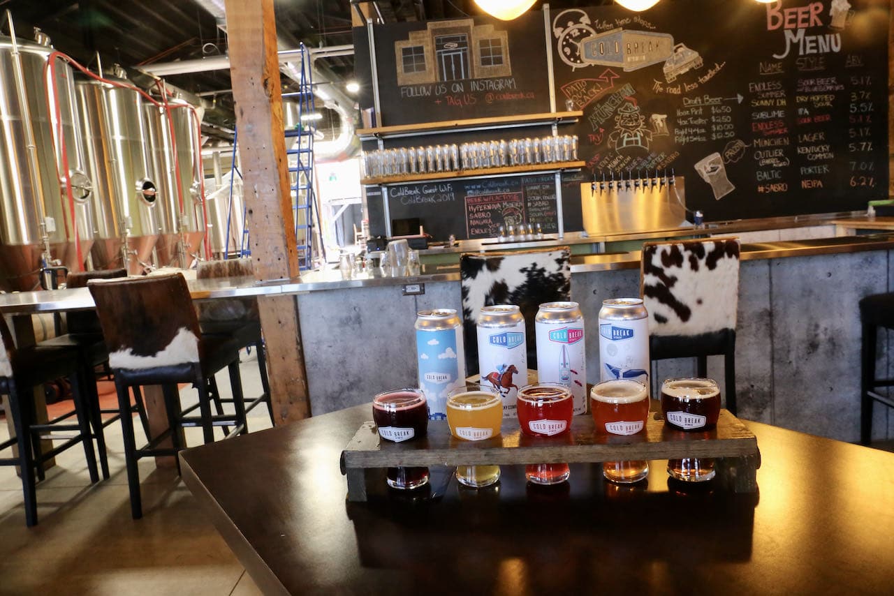 Cold Break Brewing in St. Catharines serves craft beer at a bar and backyard patio.