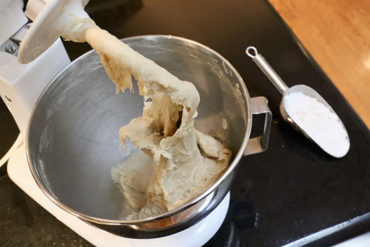 Swedish Cardamom Buns: Use a hook on your stand mixer to form a soft dough.