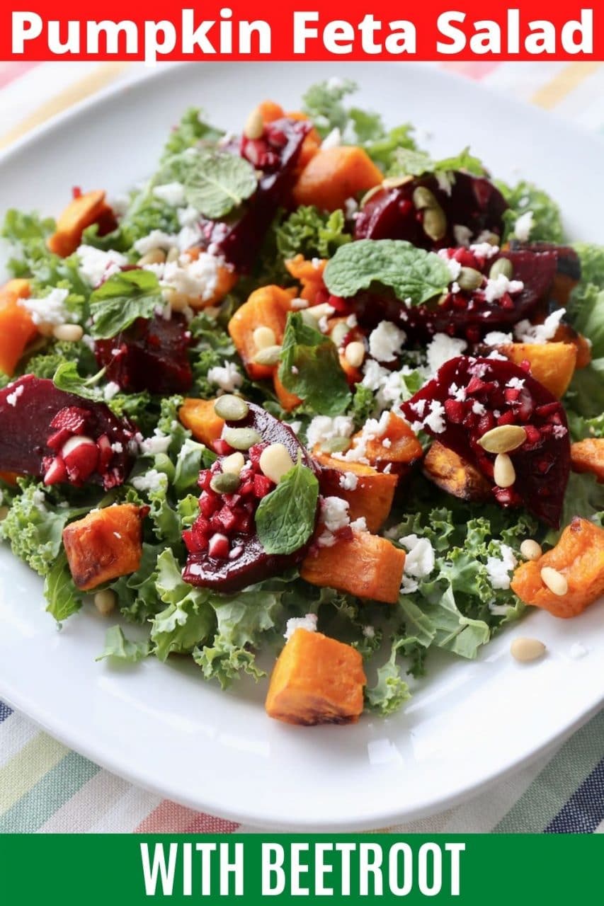 Save our Roasted Pumpkin Feta Salad recipe to Pinterest!