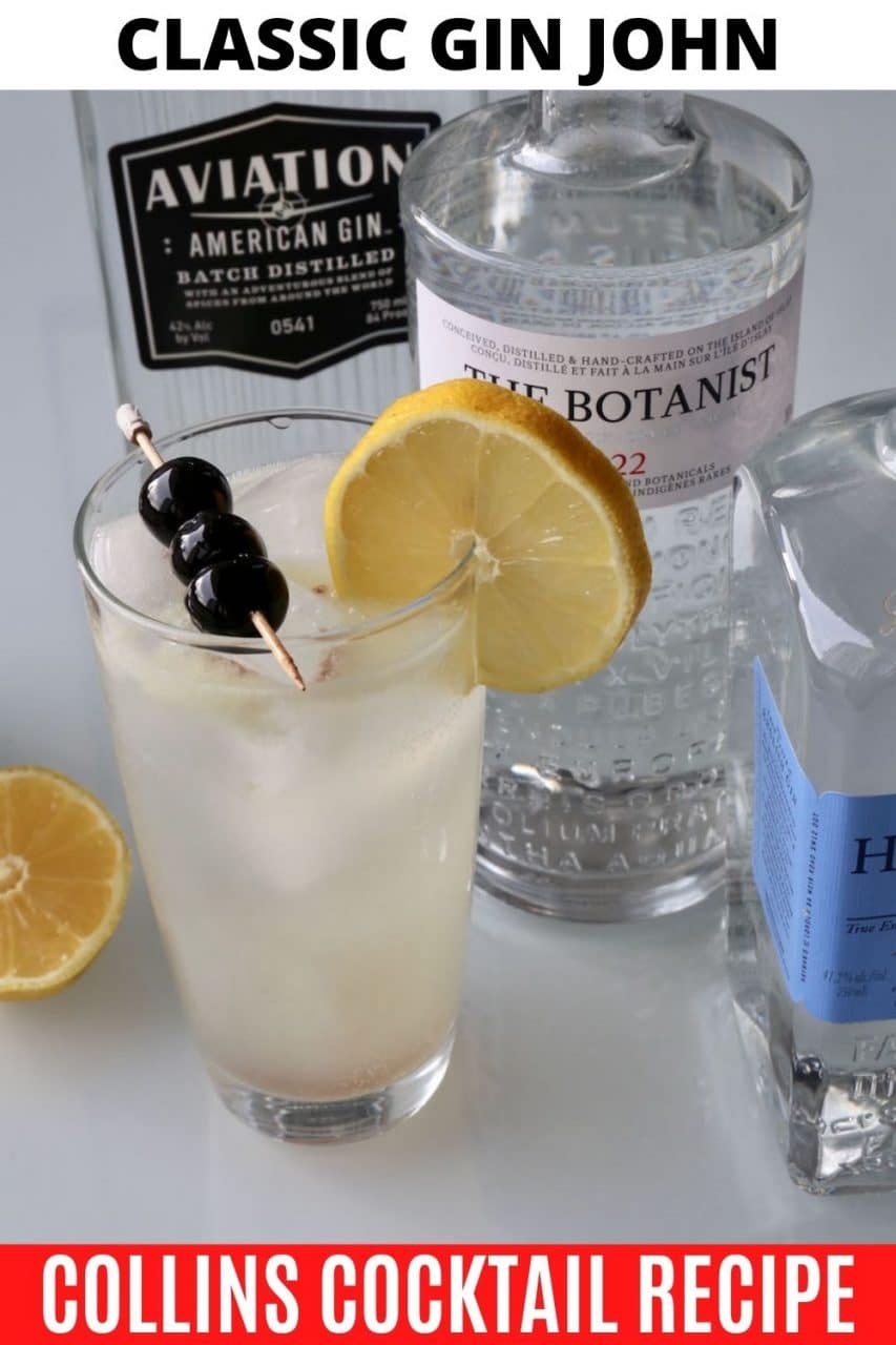 Save our Gin John Collins Drink recipe to Pinterest!