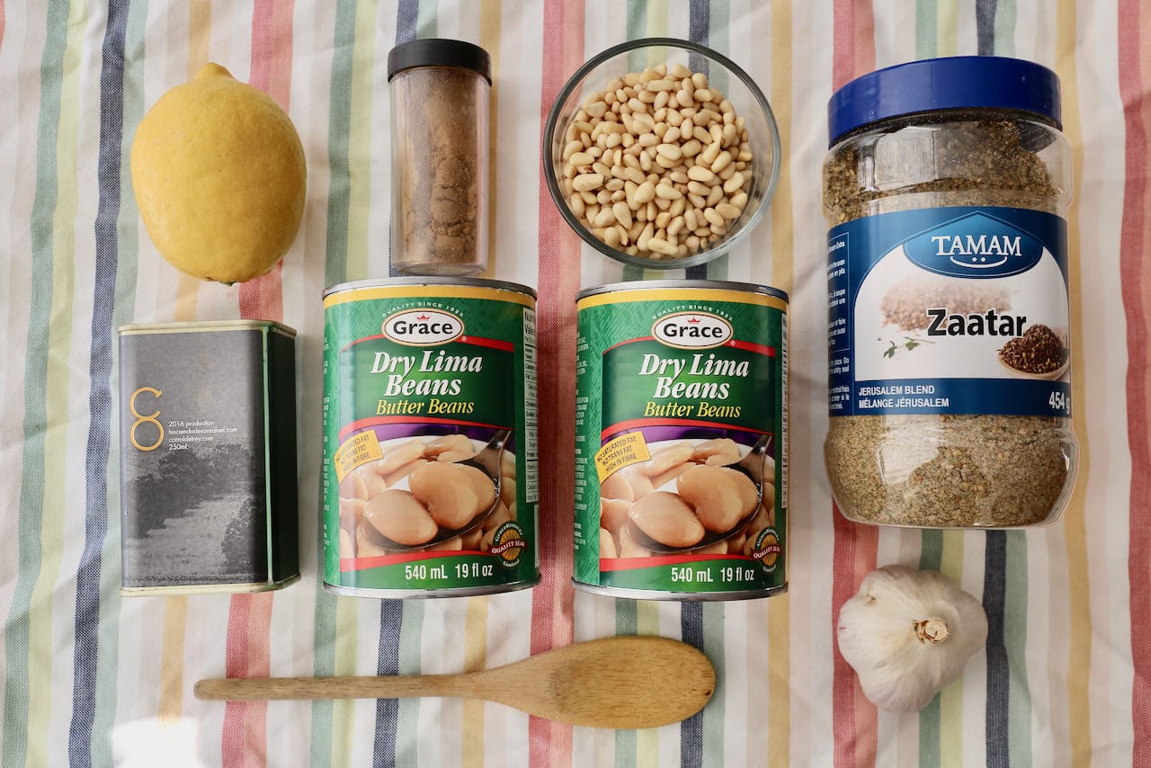 Ingredients you'll need to make our easy vegan Butter Bean Dip recipe.