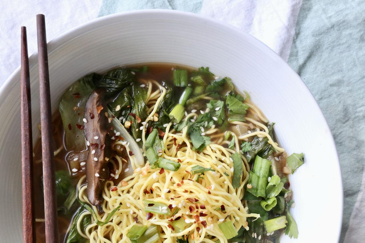 A hot bowl of Ginger Garlic Soup is soothing during cold and flu season.