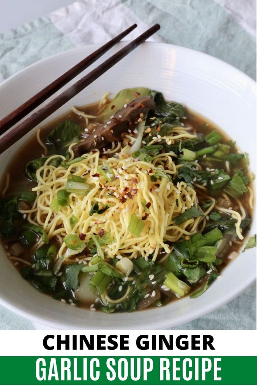 Save our Chinese Ginger Garlic Soup recipe to Pinterest!