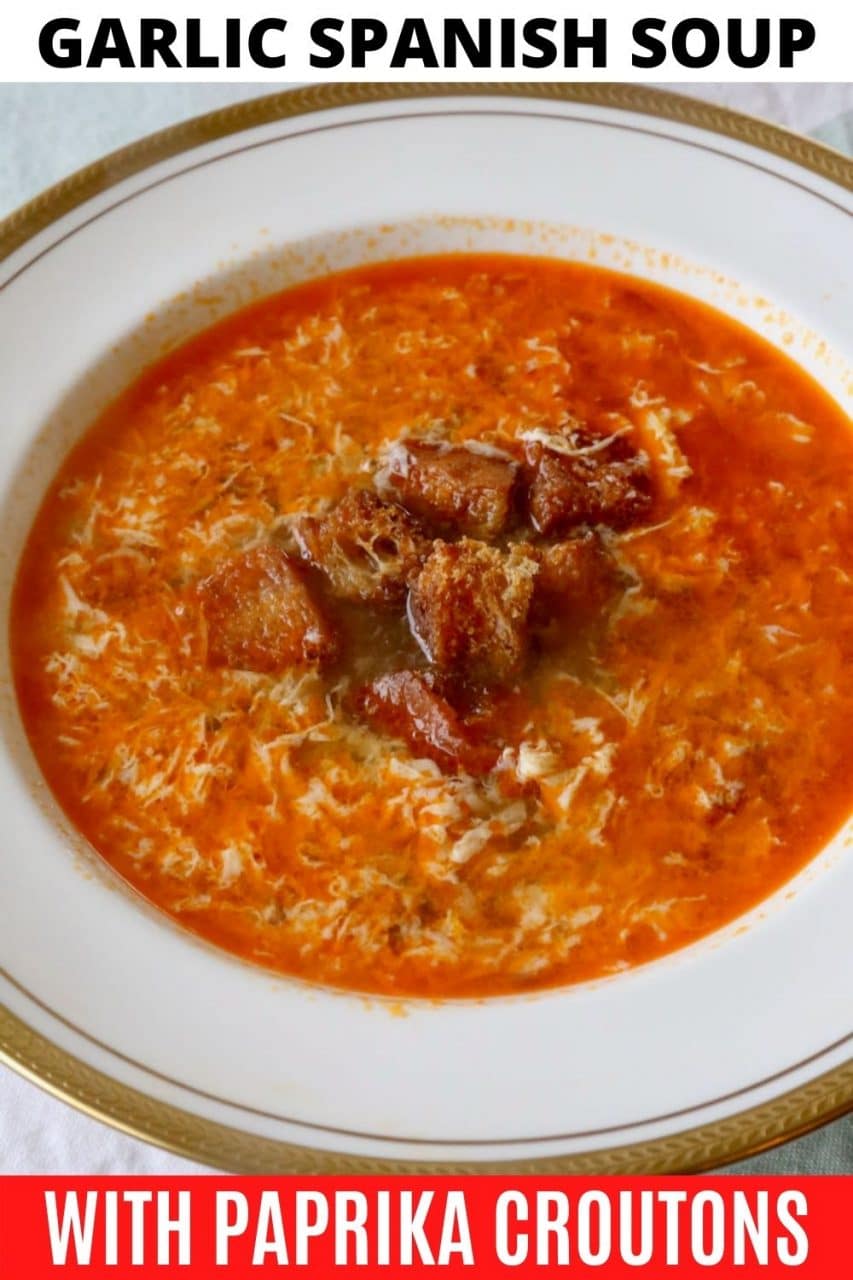 Save our Garlic Spanish Soup recipe to Pinterest!
