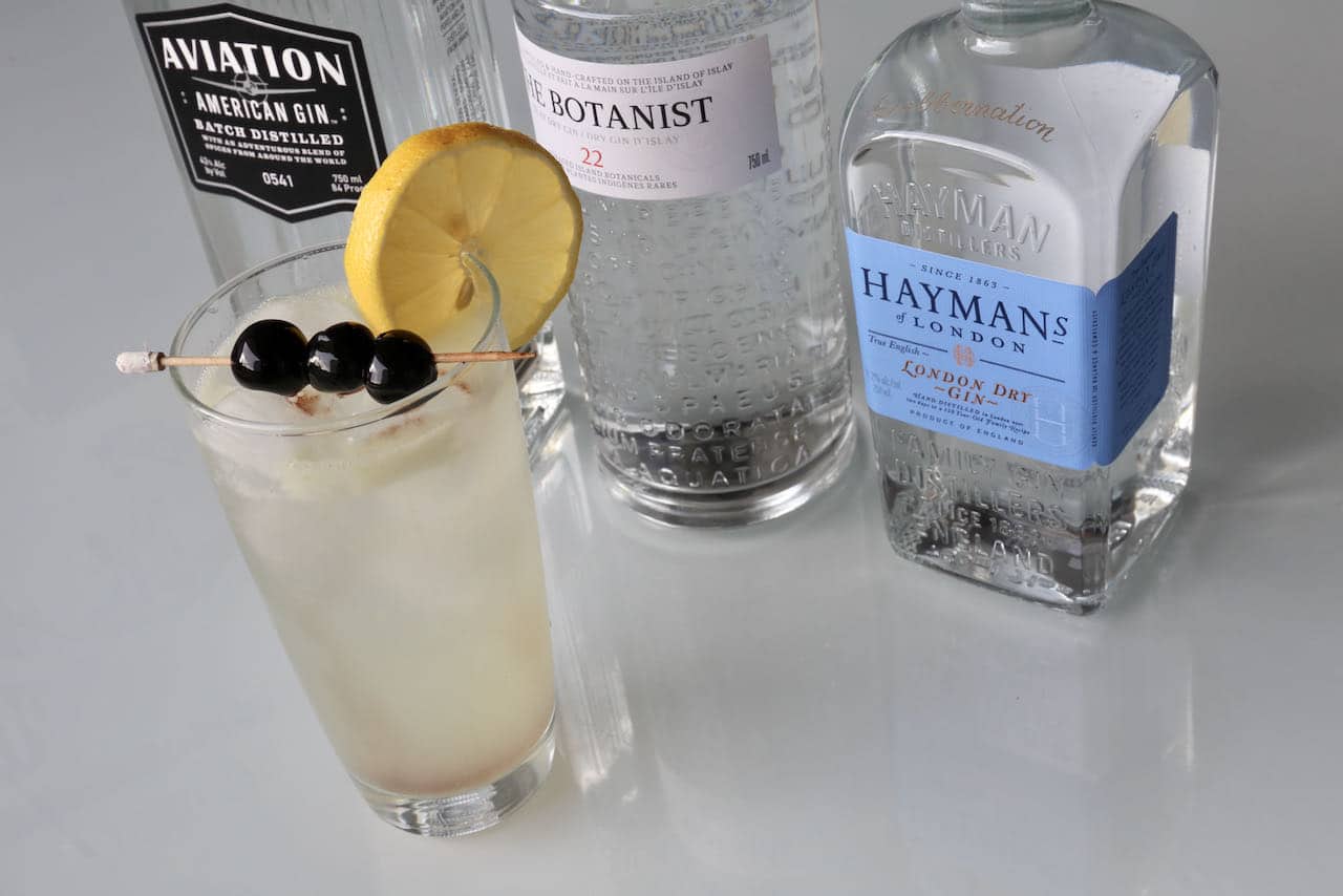 Serve a homemade John Collins Drink with gin in the summer on a hot day.
