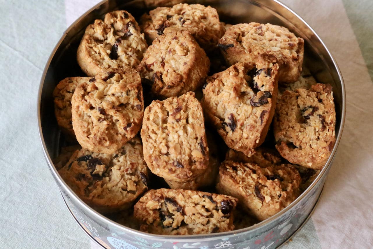 Crunchy and chewy oatmeal cranberry cookies make for the perfect holiday baking project.