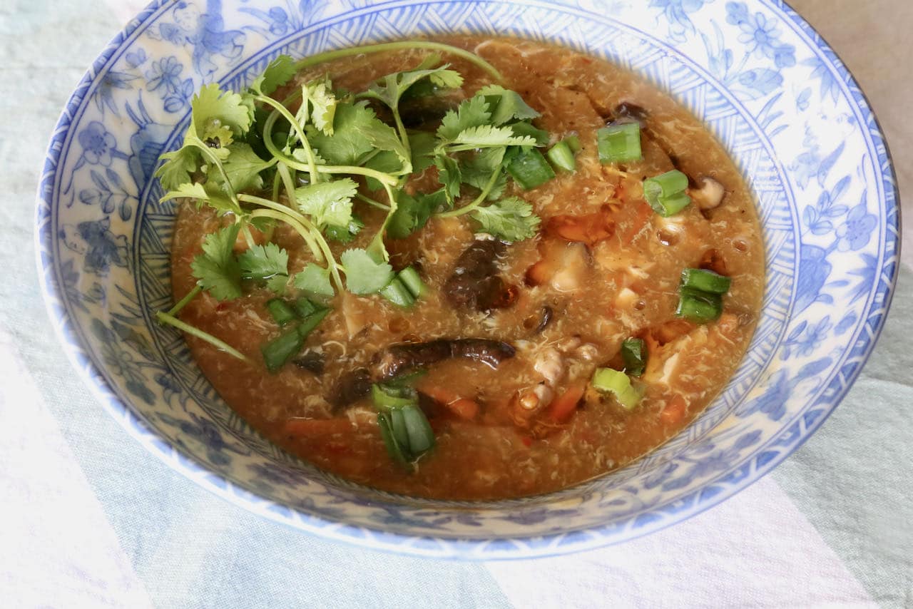 Szechuan Soup is a spicy hot and sour soup perfect for a cold winter day. 