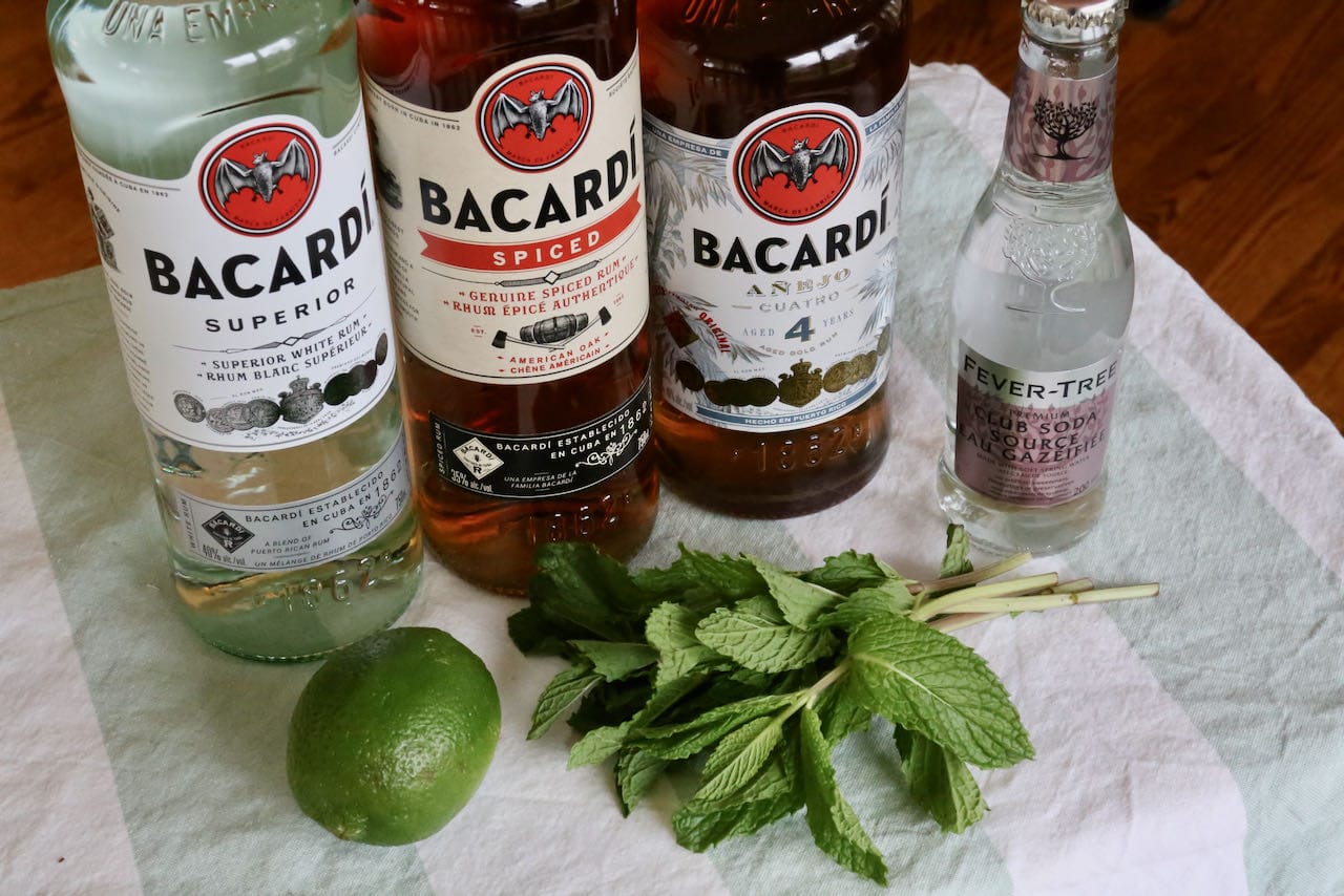 Bacardi Mojito ingredients include fresh lime, mint and soda.