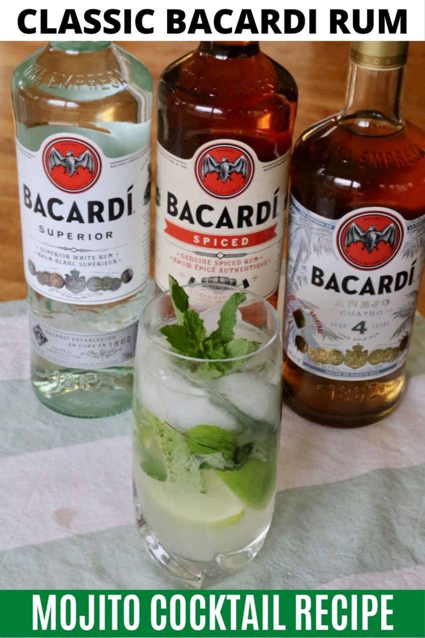 Save our Bacardi Mojito Cocktail recipe to Pinterest!