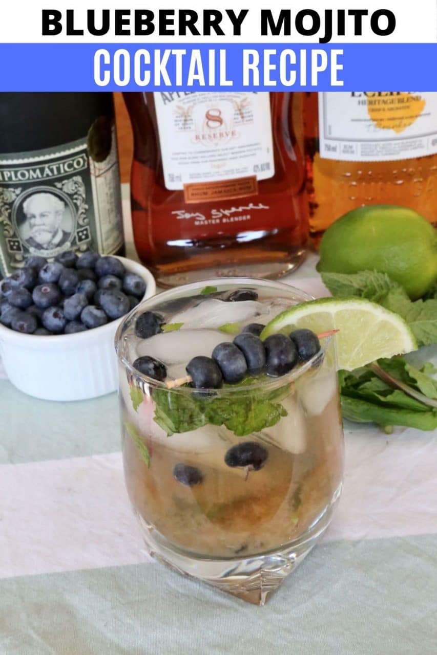 Save our Blue Mojito Cocktail recipe to Pinterest!