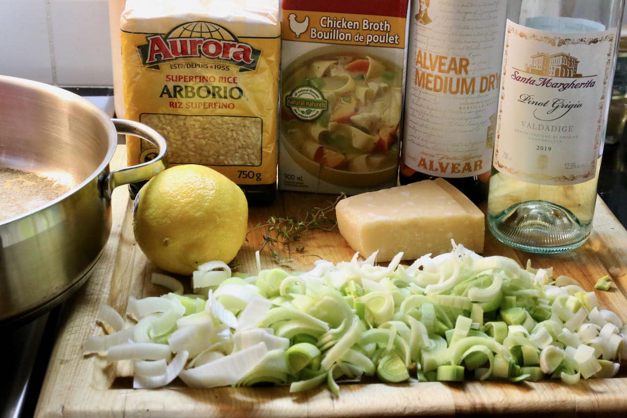 Chicken Leek Risotto should be prepared in a large skillet.
