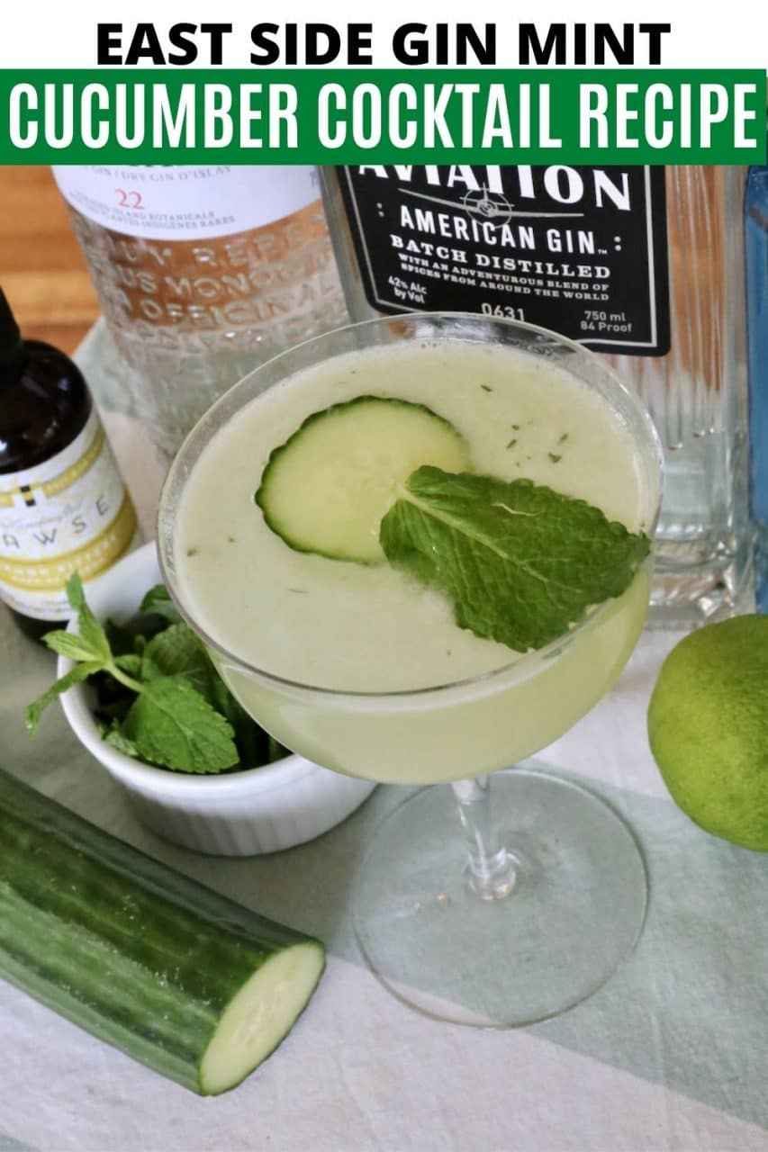 Save our Eastside Cocktail recipe to Pinterest!