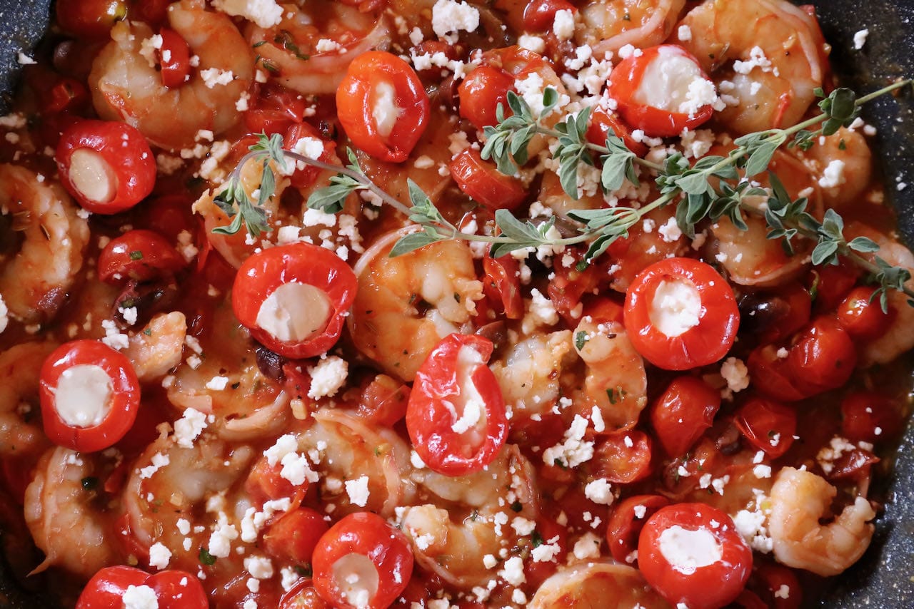 Garides Saganaki is our favourite Greek seafood entree. 