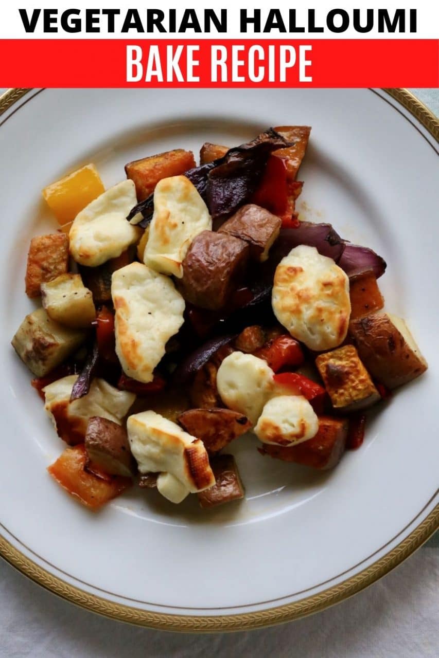 Save our Vegetarian Oven Baked Halloumi recipe to Pinterest!