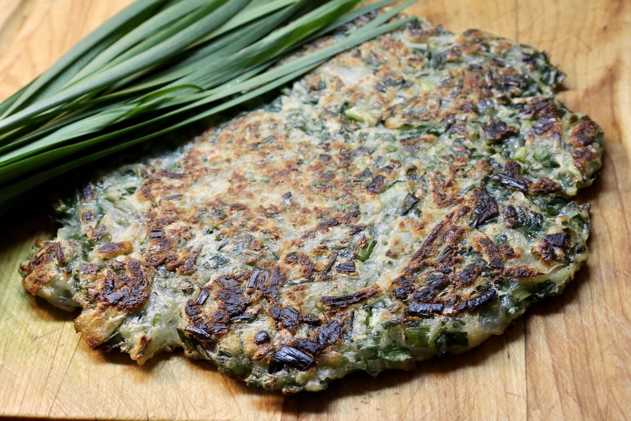 Chive Pancakes are an easy, delicious and affordable snack to cook at home.