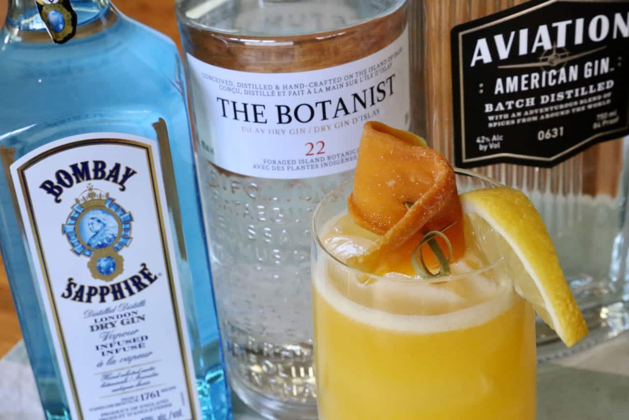 We suggest using your favourite premium gin when preparing this easy Mango Gin Cocktail.