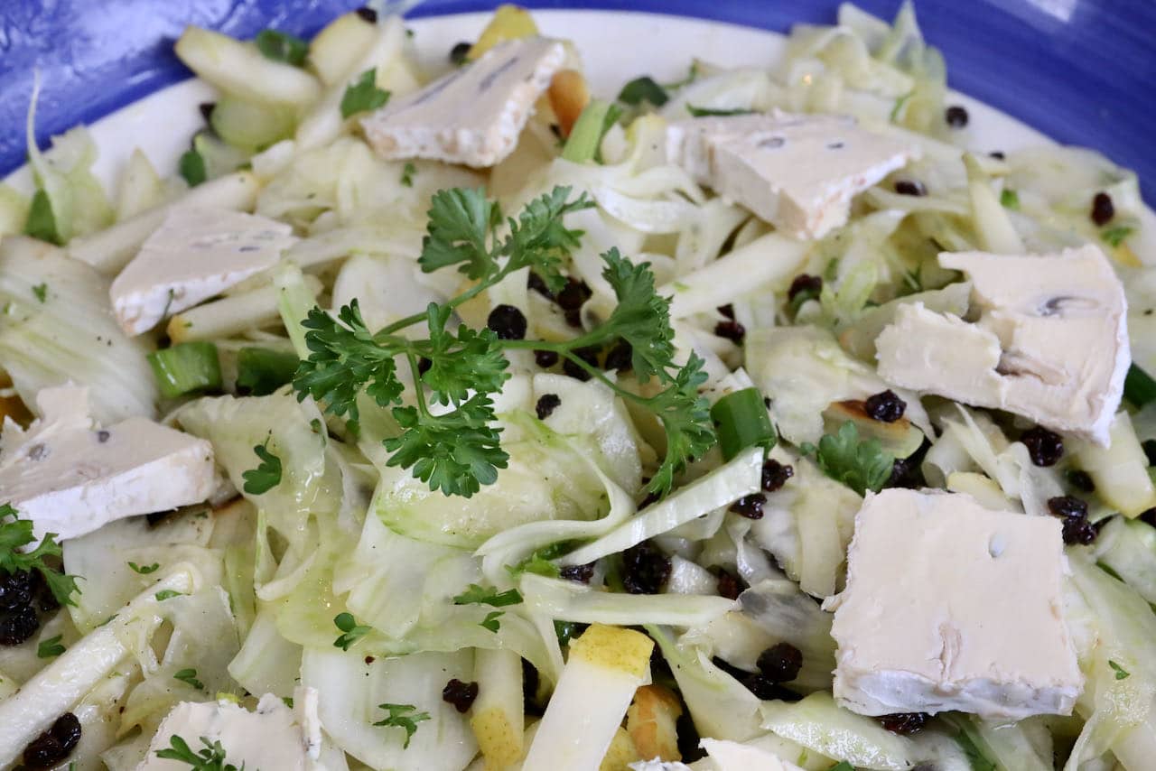 We love serving Fennel Pear Salad in the Fall or Winter with a Sunday roast.
