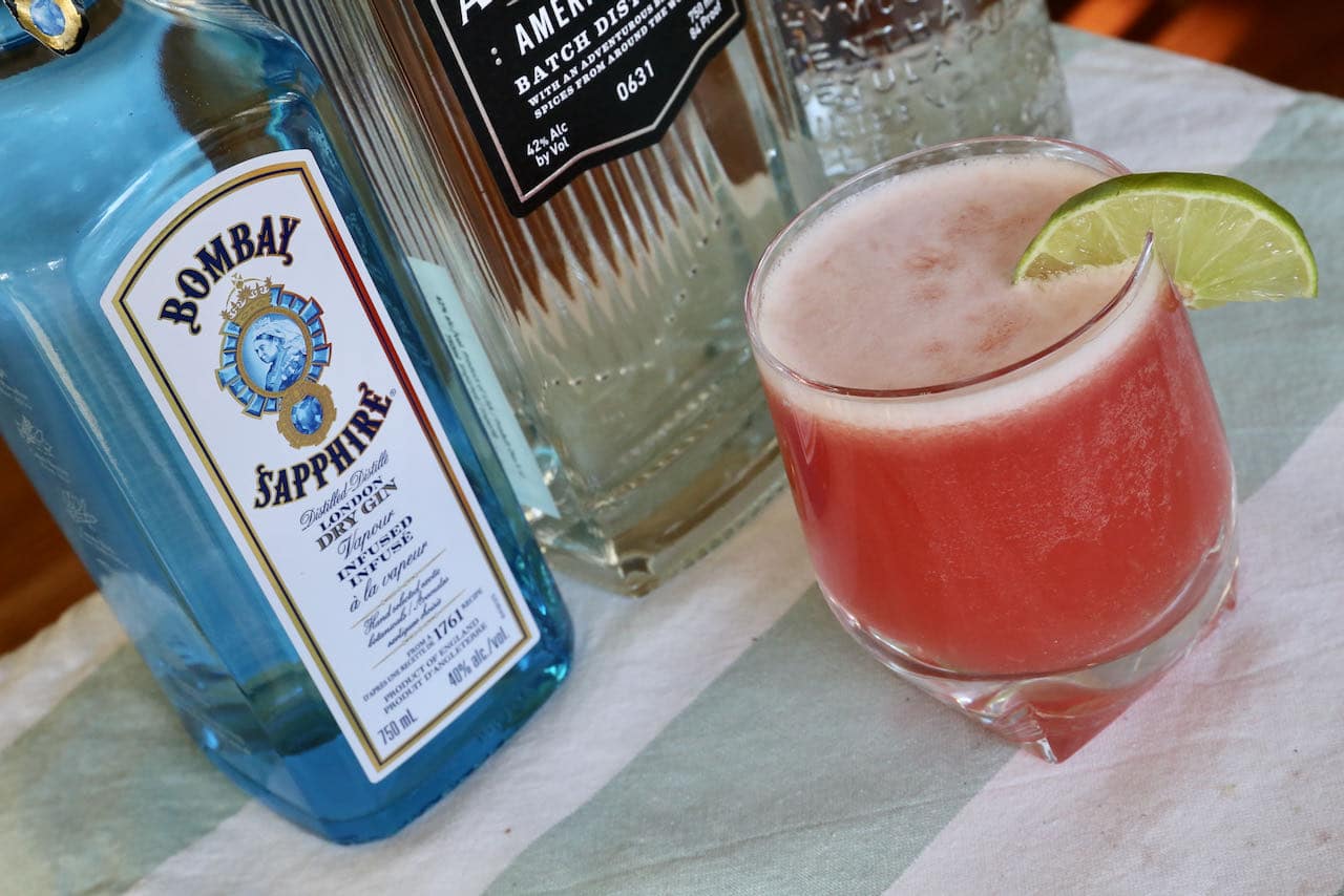 Serve our Rhubarb and Ginger Gin recipe in a rocks cocktail glass for a refreshing summer alcoholic drink idea.