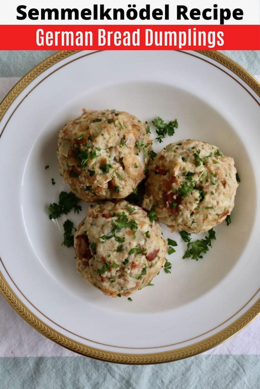 Save our traditional Semmelknödel German Bread Dumplings recipe to Pinterest!