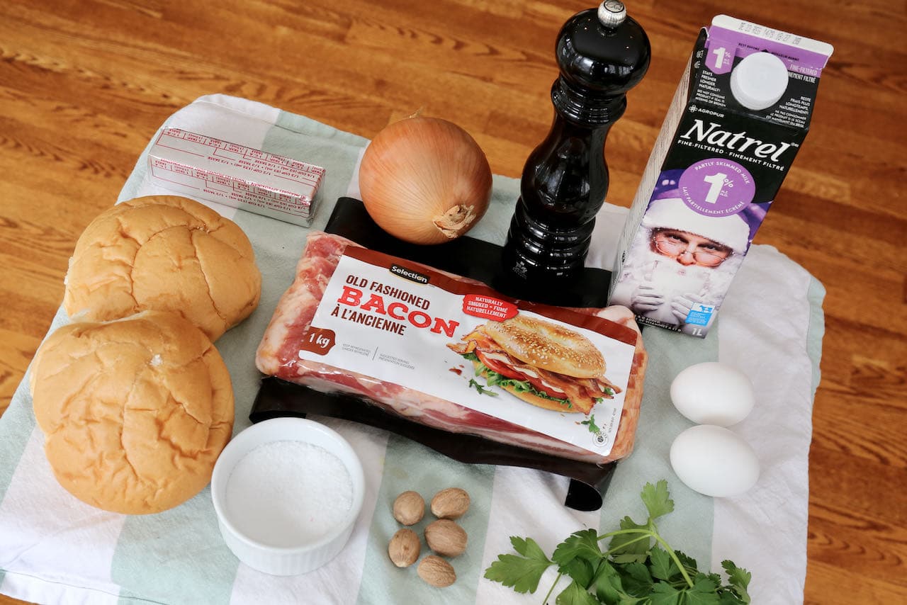 Speckknödel German Bacon Bread Dumpling ingredients.