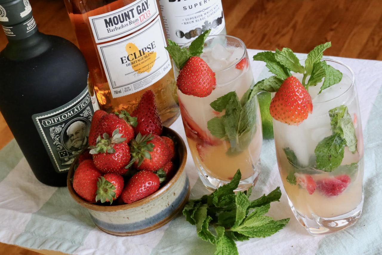 Fresh Strawberry Mojito recipe.