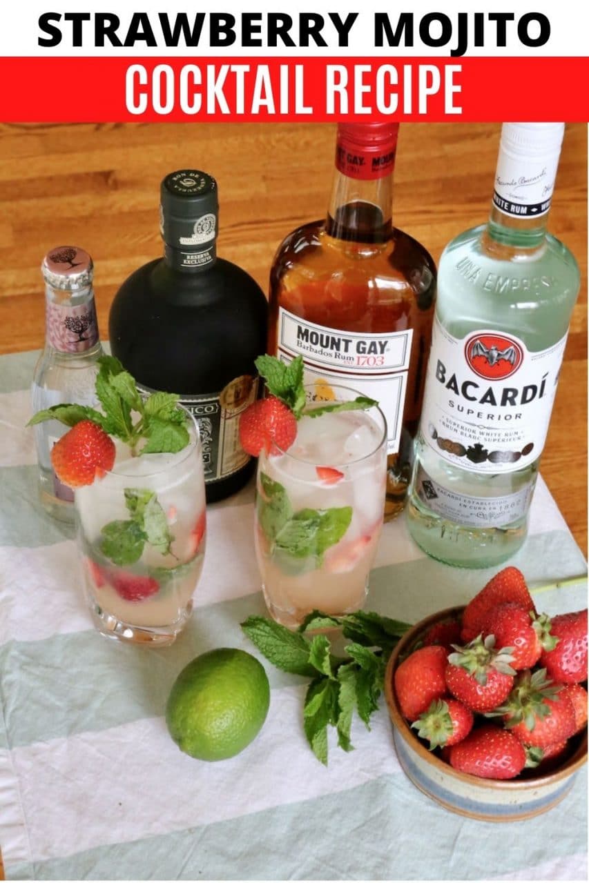 Save our Strawberry Mojito recipe to Pinterest!