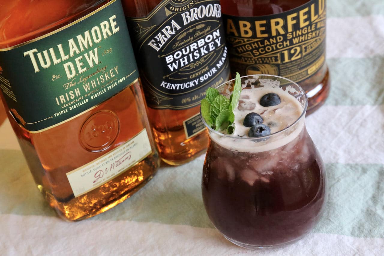 Mix this simple Blueberry Buck recipe with Bourbon, Irish Whiskey or Scotch.