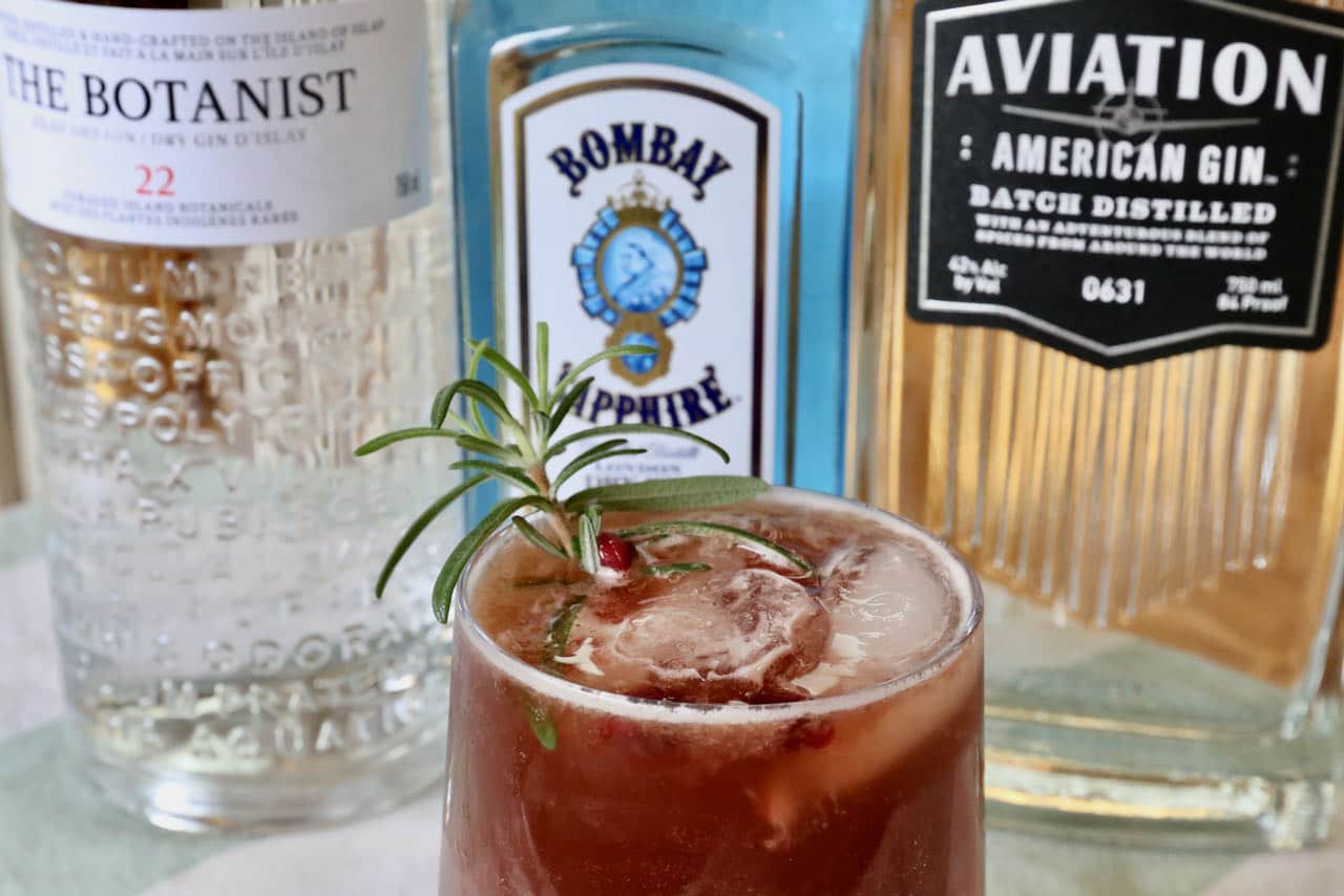 Pomegranate Gin Fizz Cocktail recipe.