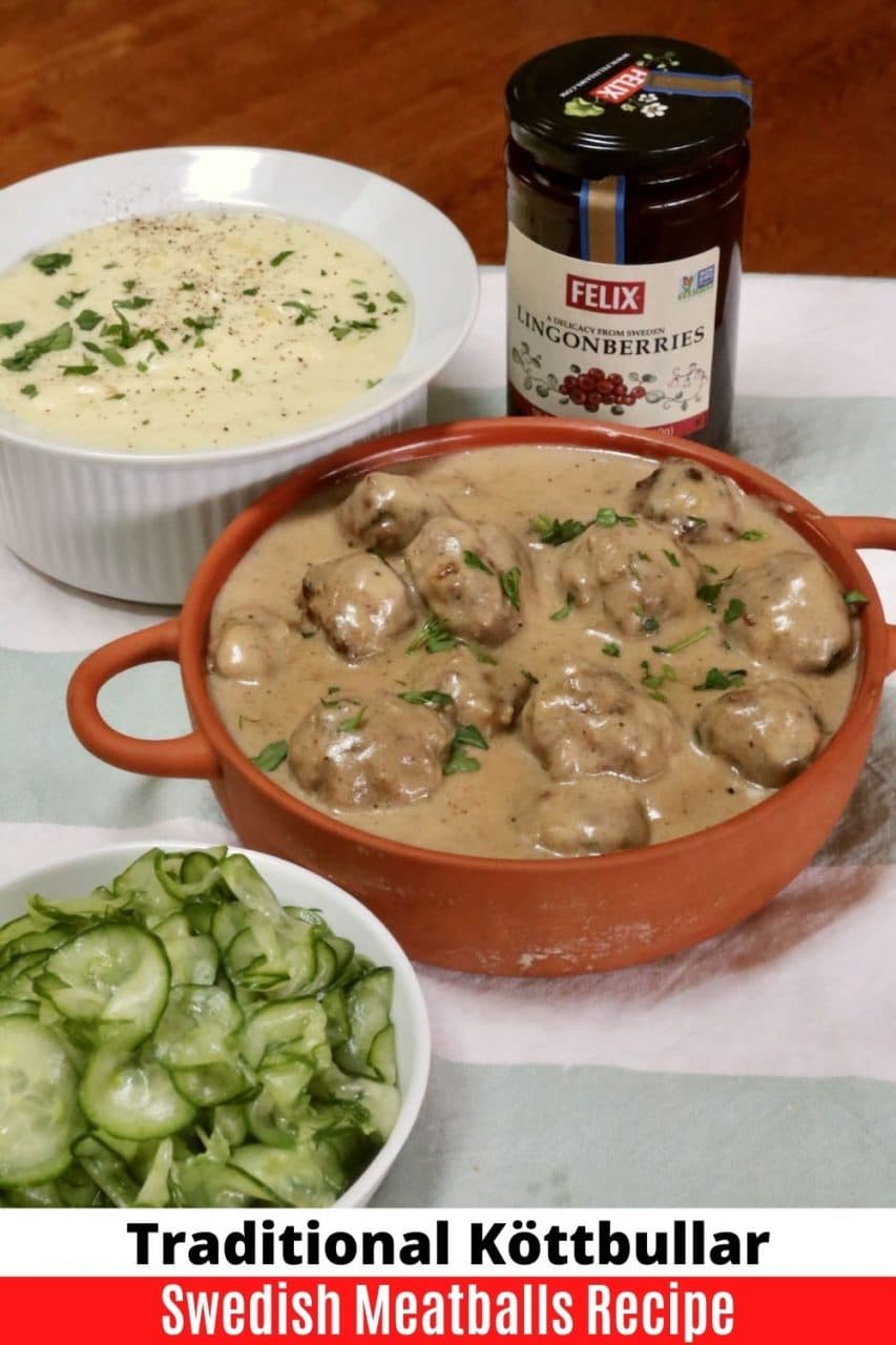 Save our Köttbullar Traditional Swedish Meatballs recipe to Pinterest!