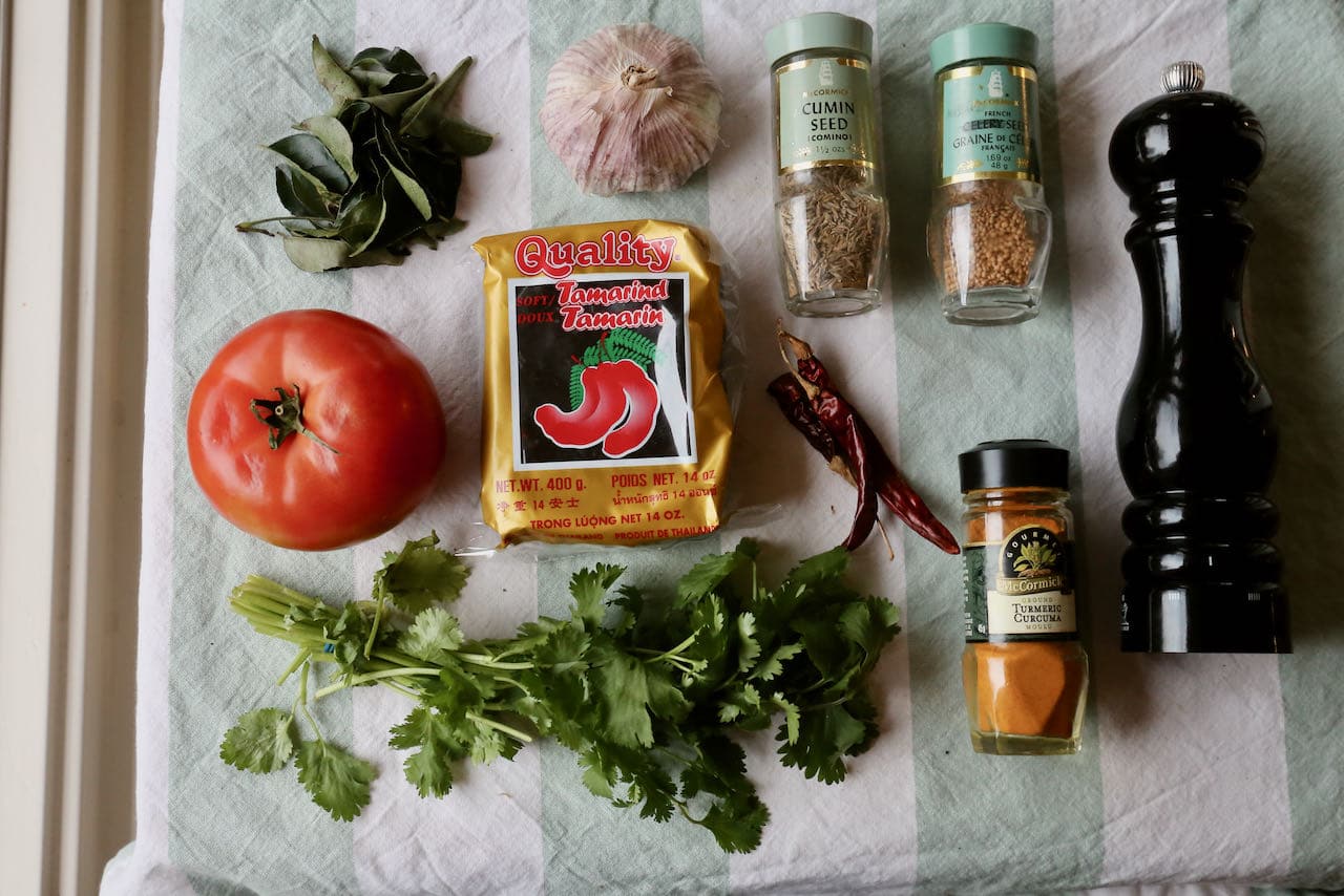 Milagu Rasam South Indian Soup ingredients.