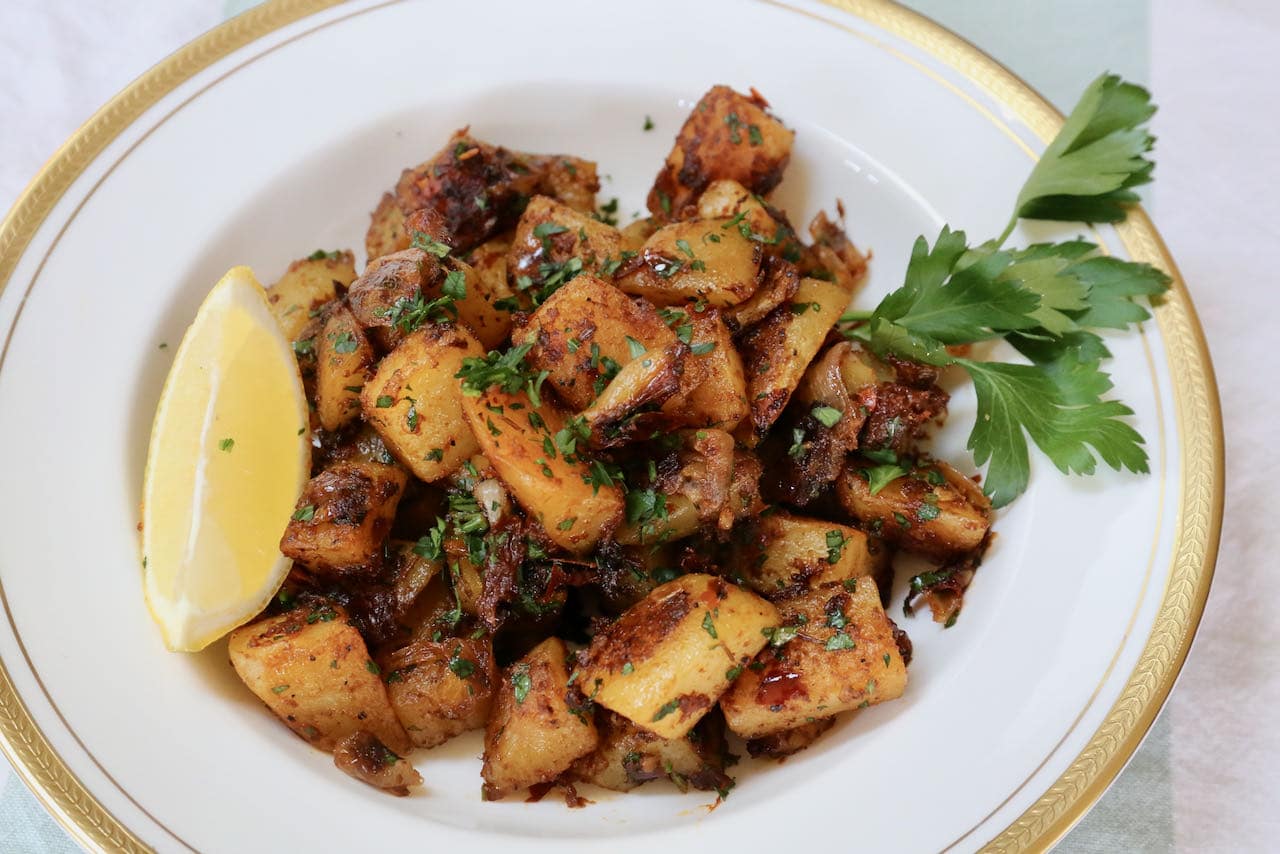 Best Stoner Snacks: Spicy Crispy Roasted Harissa Potatoes