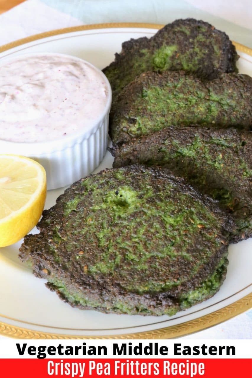 Save our Vegetarian Middle Eastern Pea Fritters Recipe to Pinterest!