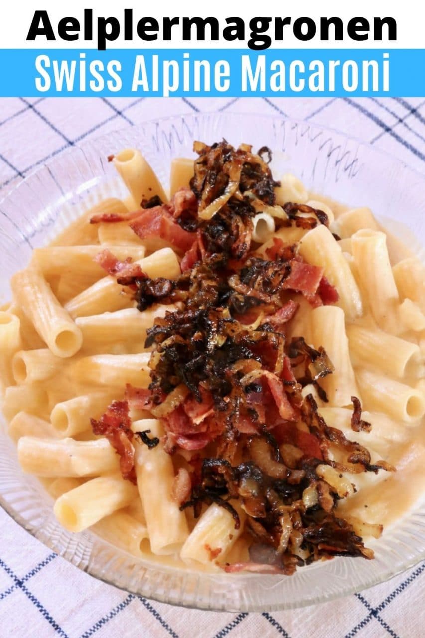 Save our Älplermagronen Cheesy Swiss Alpine Macaroni recipe to Pinterest!