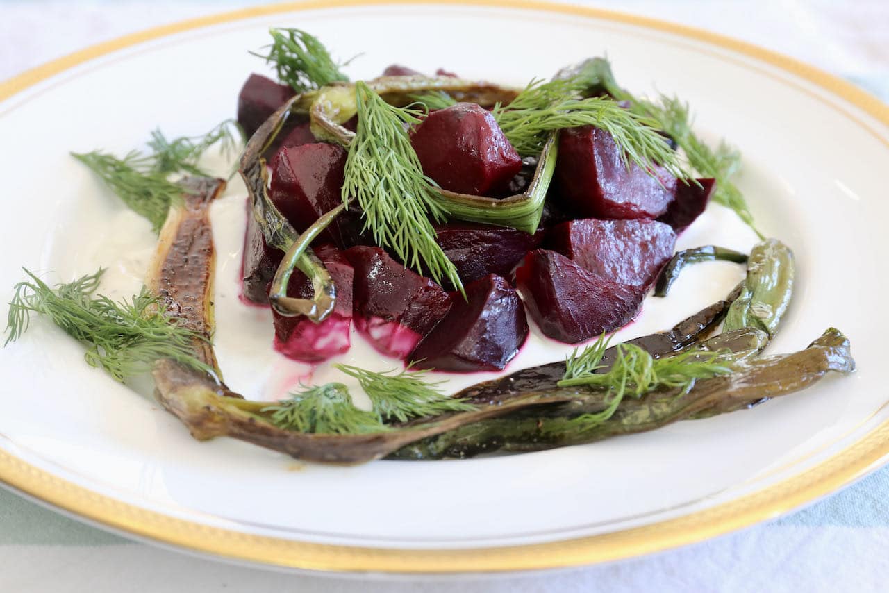 You can serve this healthy Beetroot Salad with Yogurt on individual luncheon plates or a large salad bowl.