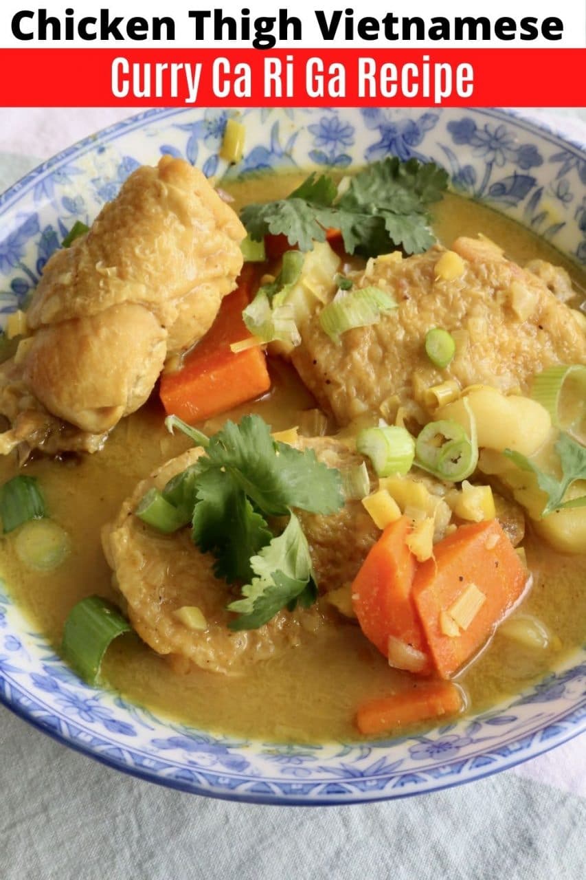 Save our easy traditional Ca Ri Ga Vietnamese Chicken Curry recipe to Pinterest!