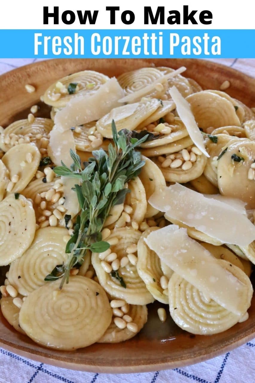 Save our Corzetti Pasta recipe to Pinterest!