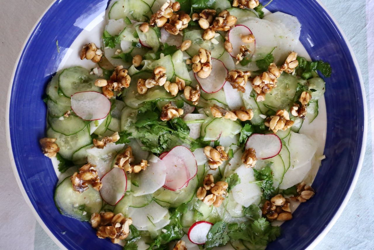 We love serving Radish Cucumber Salad as a side dish at a Mexican dinner.