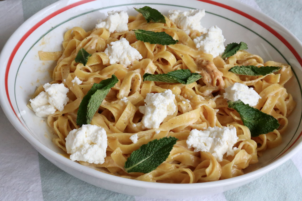 We love serving Saffron Tagliatelle Pasta in the Spring and Summer. 