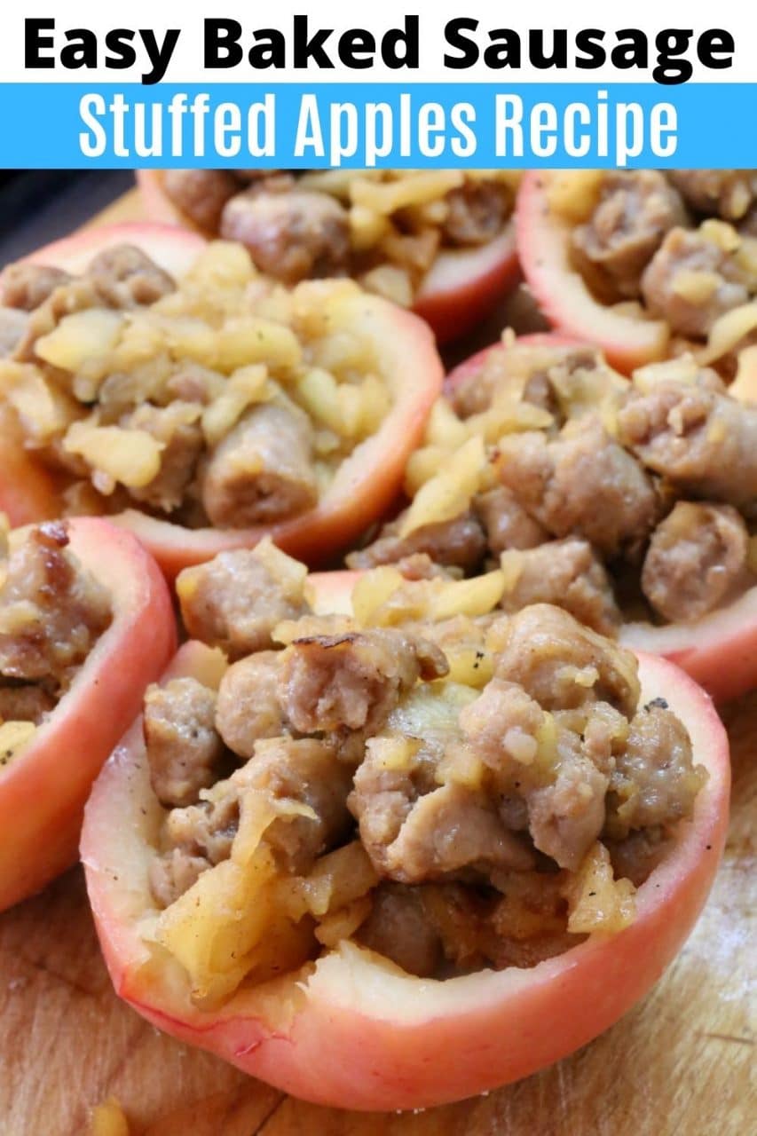 Save our Baked Keto Pork Sausage Stuffed Apples recipe to Pinterest!