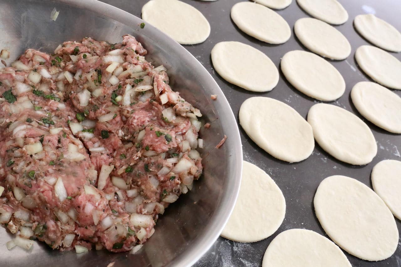 Homemade Lamb Dumplings are prepared similar to ravioli or pierogies.