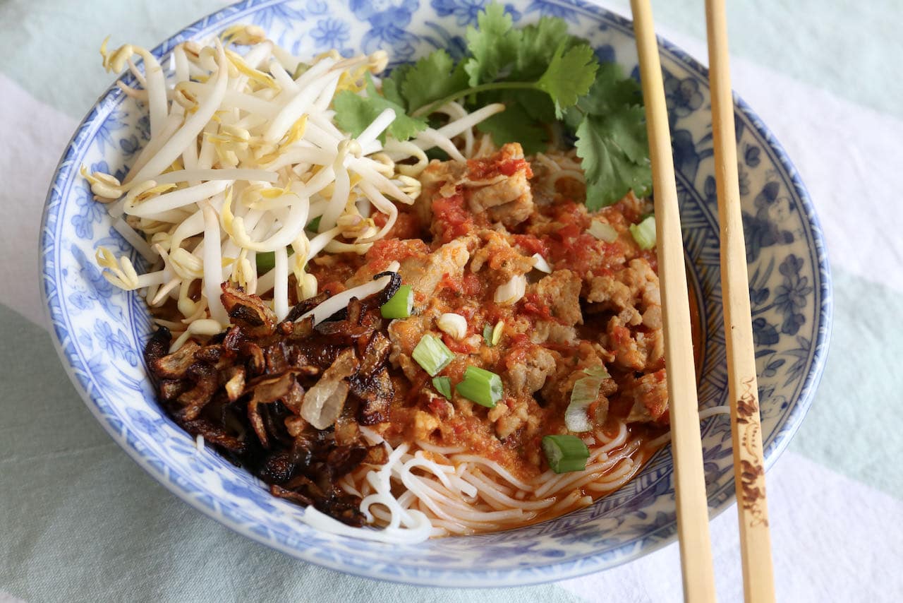 Thai Pork Rib Soup with Vermicelli Noodles.