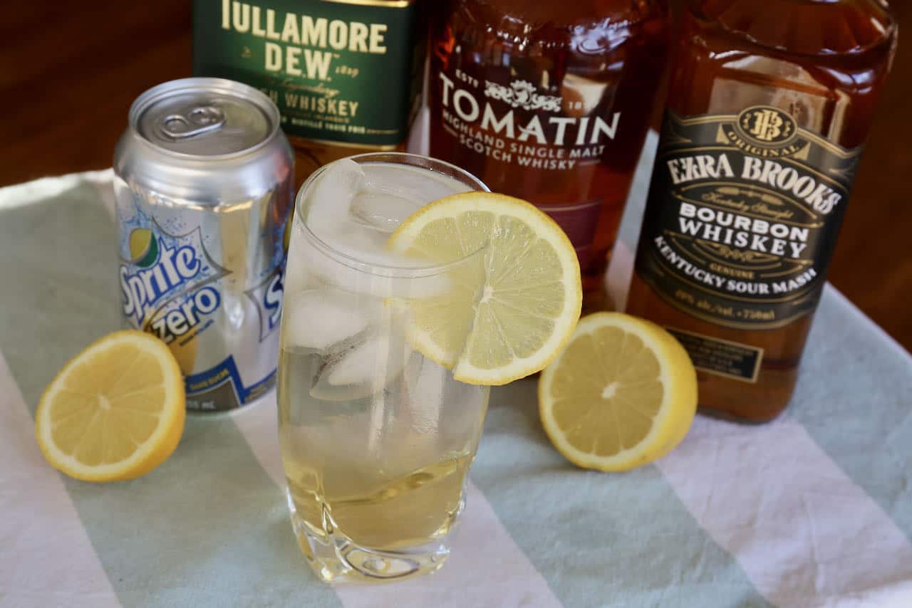 Whiskey and Sprite ingredients.