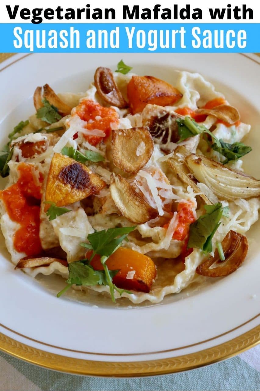Save our Healthy Vegetarian Mafalda Pasta Noodles recipe to Pinterest!