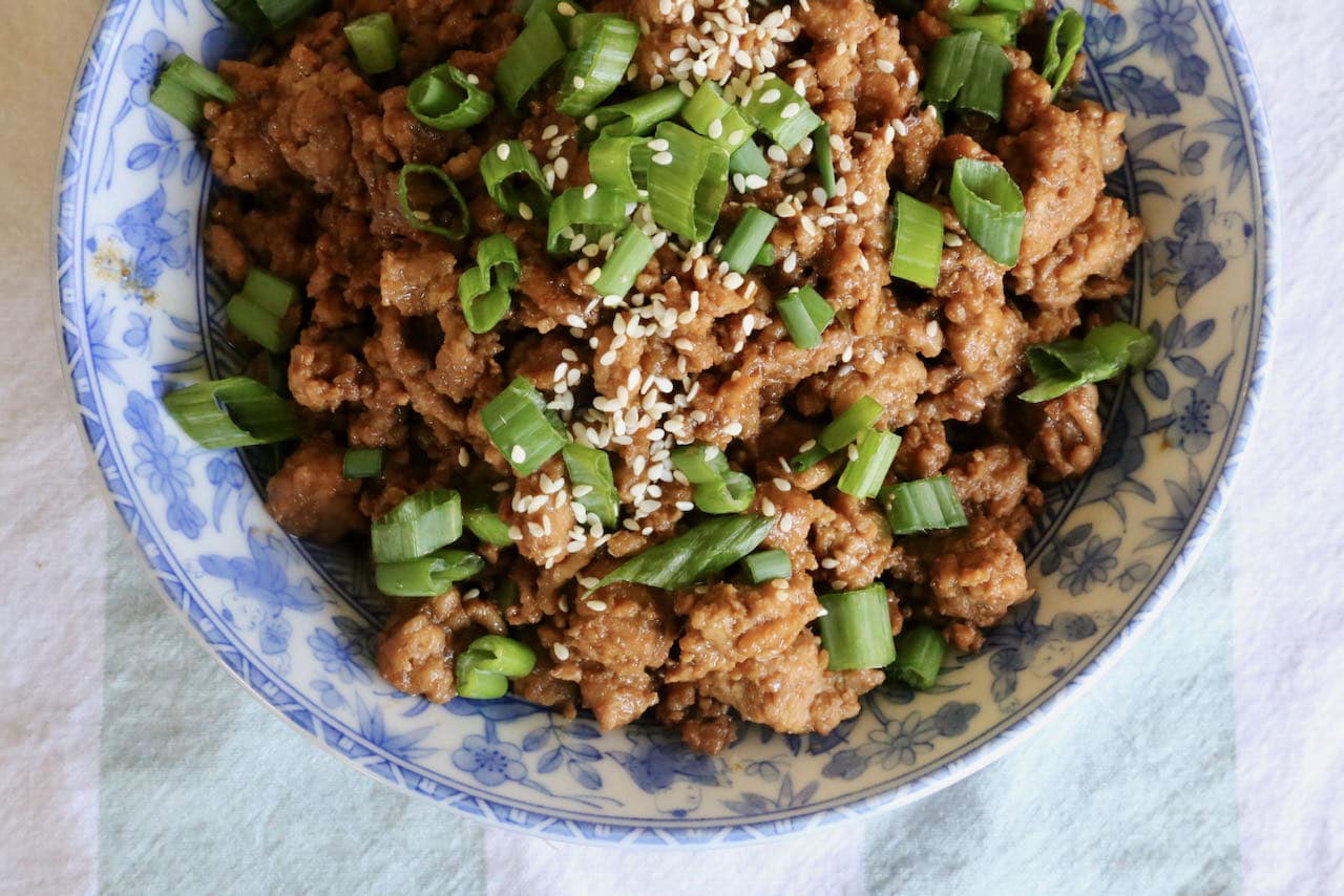 Serve Miso Pork with steamed rice or noodles.