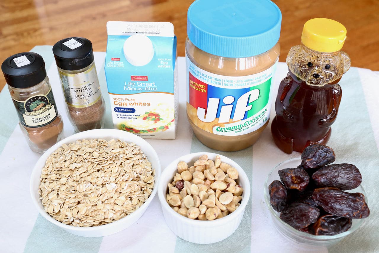 Gluten Free Peanut Butter Flapjacks recipe ingredients.