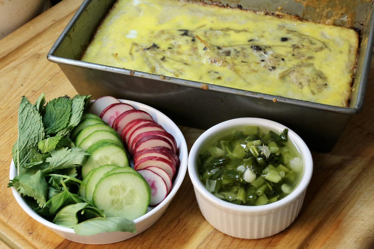 Homemade Cha Trung can be baked or steamed in a loaf pan.