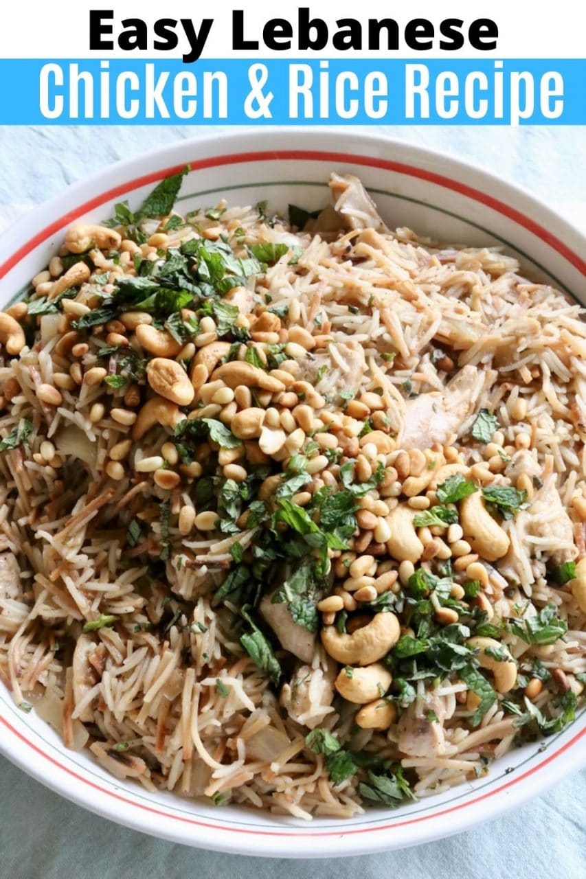 Save our Riz a Djej Lebanese Rice with Chicken recipe with Pinterest!