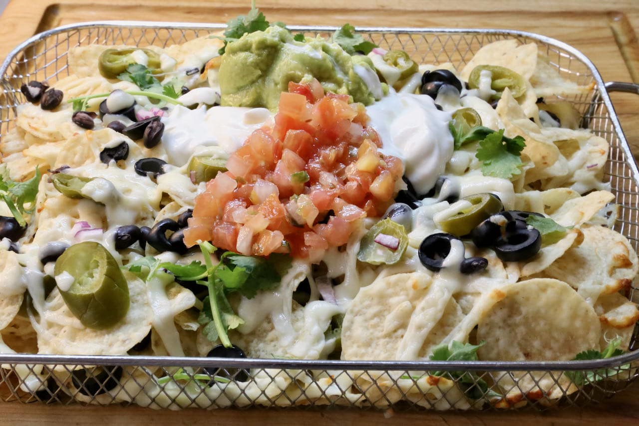 Add fully loaded nachos to your next munchies menu on game day.
