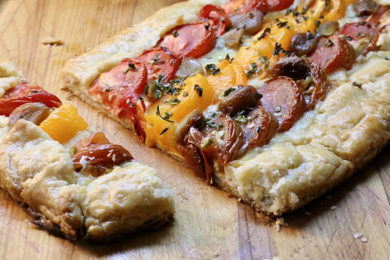 Roasted Garlic Gruyere French Tomato Tart Recipe