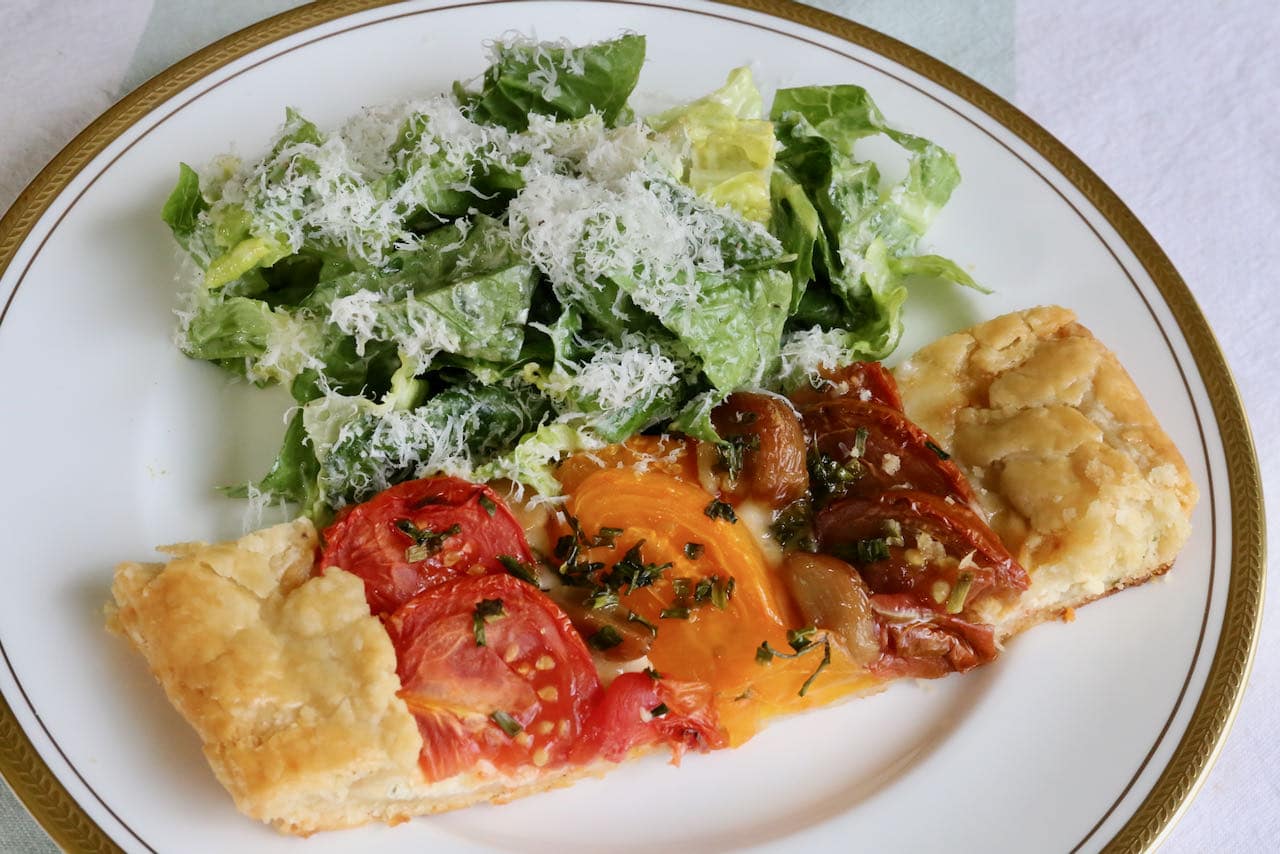 Serve a French Tomato Tart slice with your favourite salad for an easy lunch or dinner.